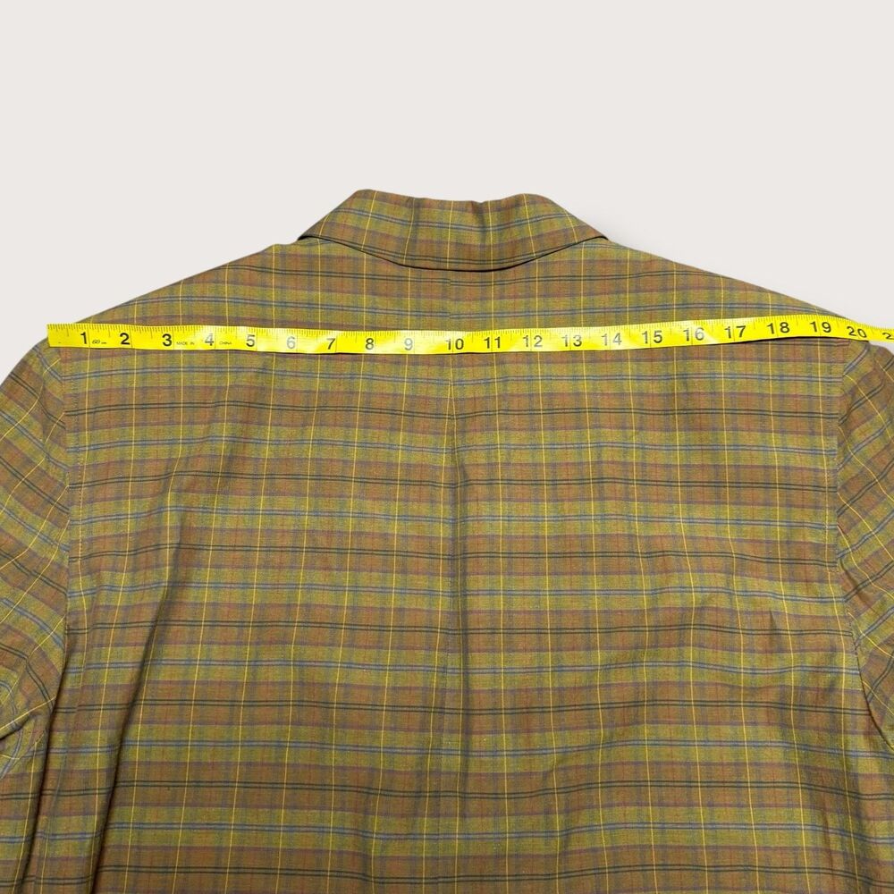 Vtg 90s Banana Republic Travel Mens Blazer Jacket Plaid Check L Cotton Hong Kong - Picture 6 of 8